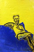 Jacqueline - huile sur kraft - 200 x 120 cm - 1983