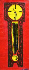 Horloge - huile sur kraft - 180 x 50 cm - 1983