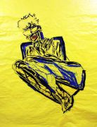Jacqueline - huile sur kraft - 250 x 180 cm - 1983
