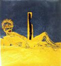 Nu sur la plage - huile sur kraft - 180 x 200 cm - 1983
