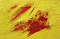 Deux femmes et char à voile - huile sur kraft - 70 x 50 cm - 1985