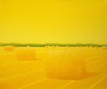 Meules de paille - huile sur toile - 100 x 81 cm - 2015