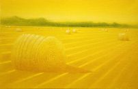 Meules de paille - huile sur toile - 41 x 27 cm - 2015