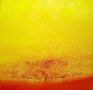 Champ de blé - huile sur toile - 100 x 100 cm - 2001