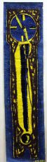 Horloge - huile sur kraft - 220 x 40 cm - 1983