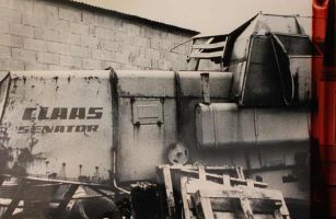 Machine agricole Claas Senator - tirage argentique sur papier - 1986