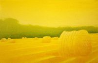 Meules de paille - huile sur toile - 41 x 27 cm - 2015