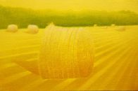 Meules de paille - huile sur toile - 41 x 27 cm - 2015