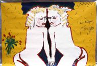 Des tulipes rouges - huile sur toile - 350 x 250 cm - 1982